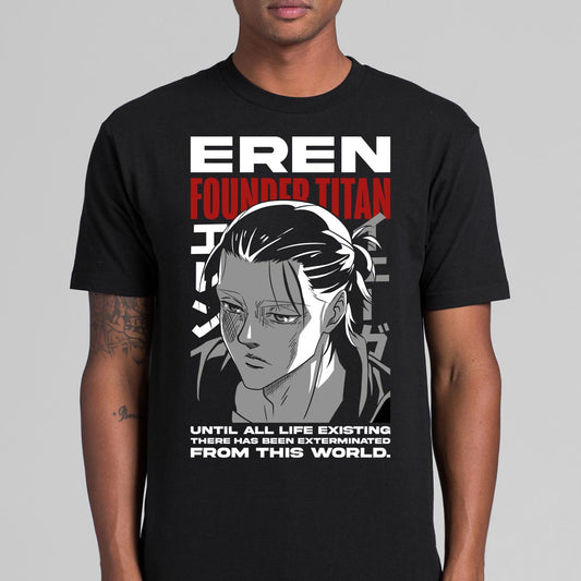 Attack On Titan Eren Founder Titan T-Shirt Japanese Anime Tee